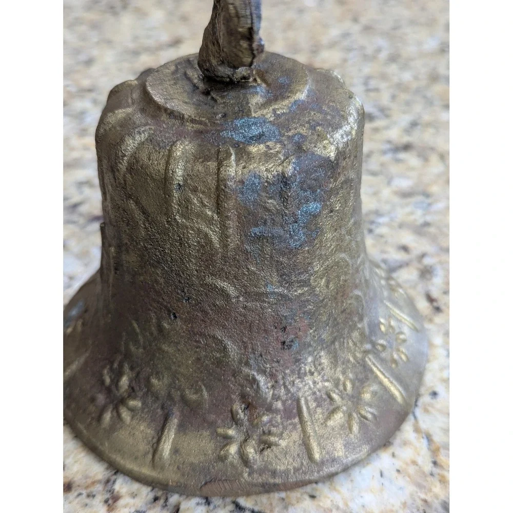 Vintage Mission Bell Gold Mexican Brass Eagle 1811 Decor